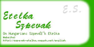 etelka szpevak business card